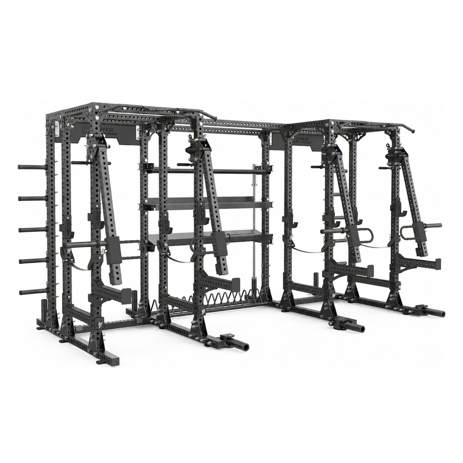 DHZ E6215 Lever Arm Dual Power Rack in Black Pearl und Piano Black – Hauptansicht