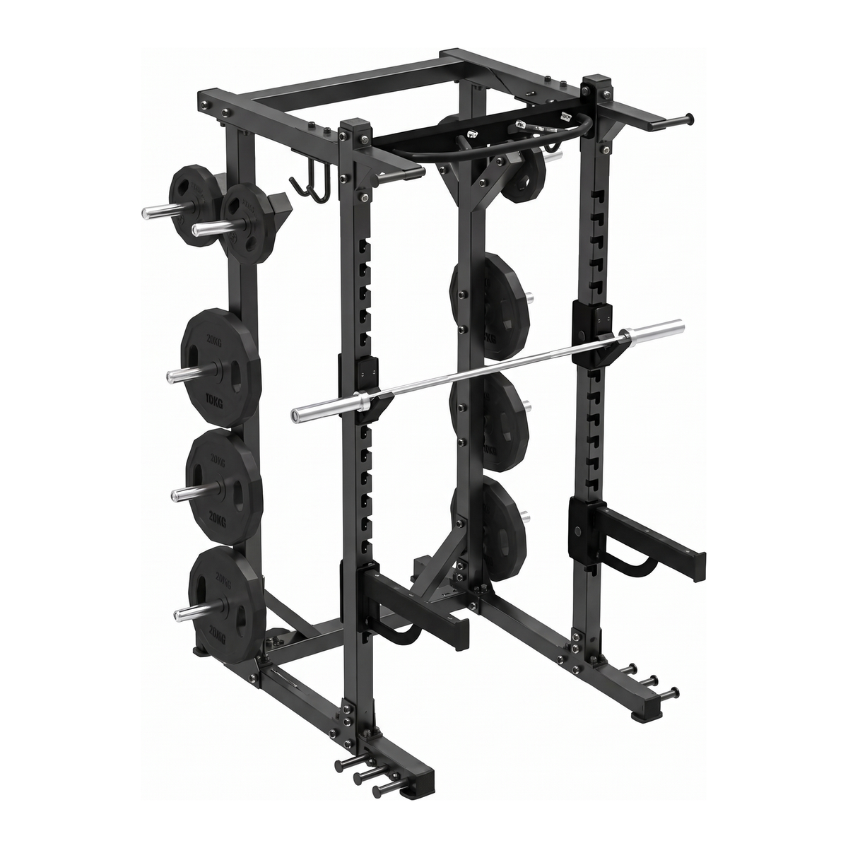 DHZ E6221 Basic Half Rack in Black Pearl und Piano Black – Hauptansicht auf weißem Hintergrund