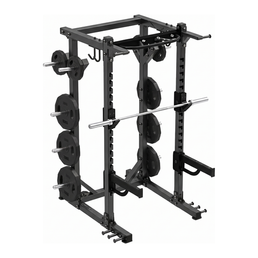 DHZ E6221 Basic Half Rack in Black Pearl und Piano Black – Hauptansicht auf weißem Hintergrund