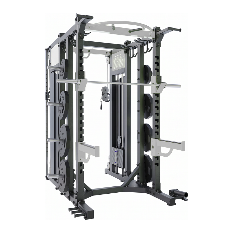DHZ E6222 Combo Rack mit Kabelzug in Black Pearl und Light Grey – Hauptansicht auf weißem Hintergrund