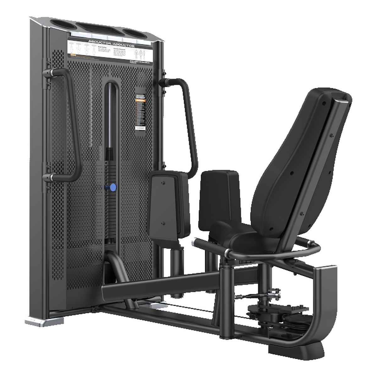 DHZ E7021A Abductor & Adductor in Black Pearl und Black – Hauptansicht auf weißem Hintergrund