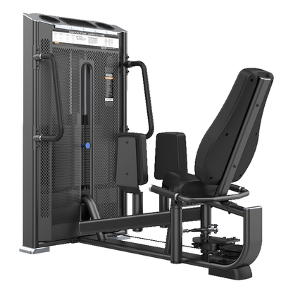 DHZ E7021A Abductor & Adductor in Black Pearl und Black – Hauptansicht auf weißem Hintergrund