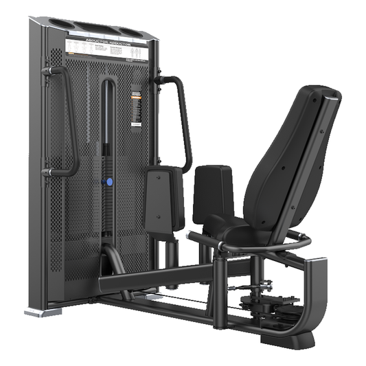 DHZ E7021A Abductor & Adductor in Black Pearl und Black – Hauptansicht auf weißem Hintergrund