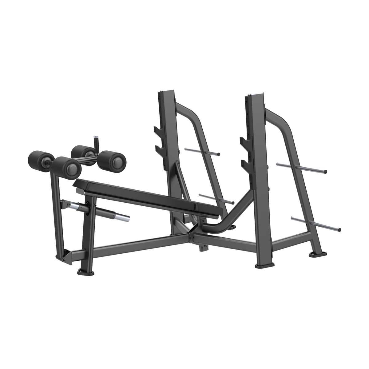 DHZ E7041 Olympic Bench Decline Hauptansicht in Black Pearl und Schwarz
