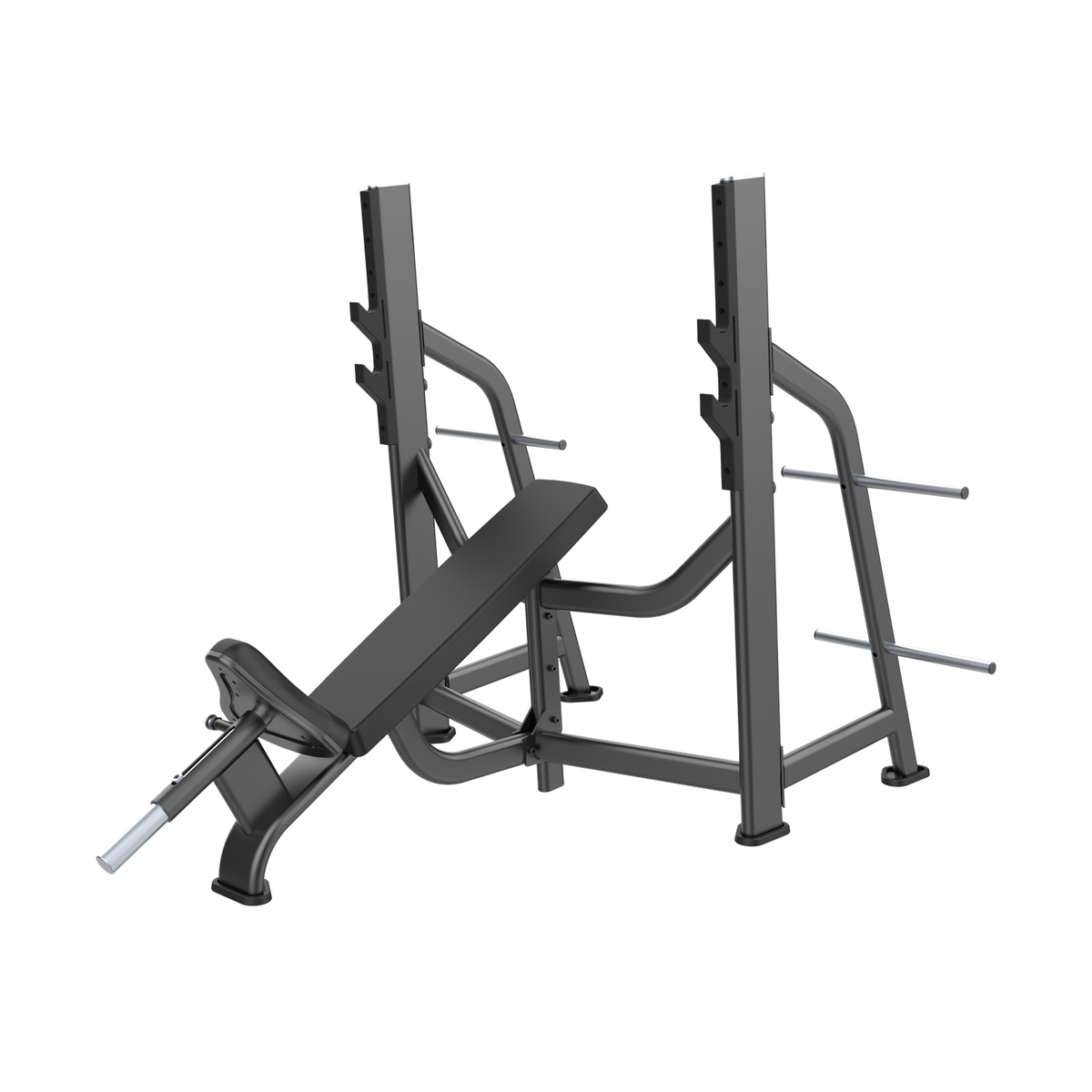 DHZ E7042 Olympic Bench Incline Hauptansicht in Black Pearl und Schwarz