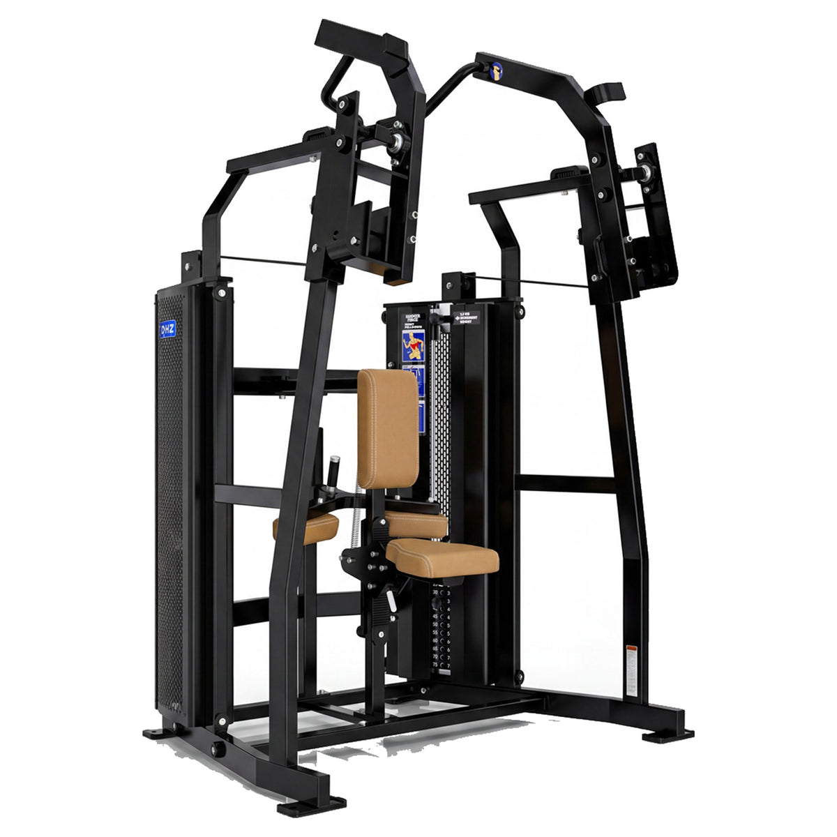 DHZ D-FORCE PM2044 Front Pulldown – Dual Weight Stack Front-Latzugmaschine – braune Polster, Hauptansicht