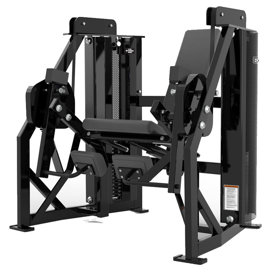 DHZ D-FORCE PM2048 Leg Extension – Dual Weight Stack Beinstrecker – schwarze Polster, Hauptansicht