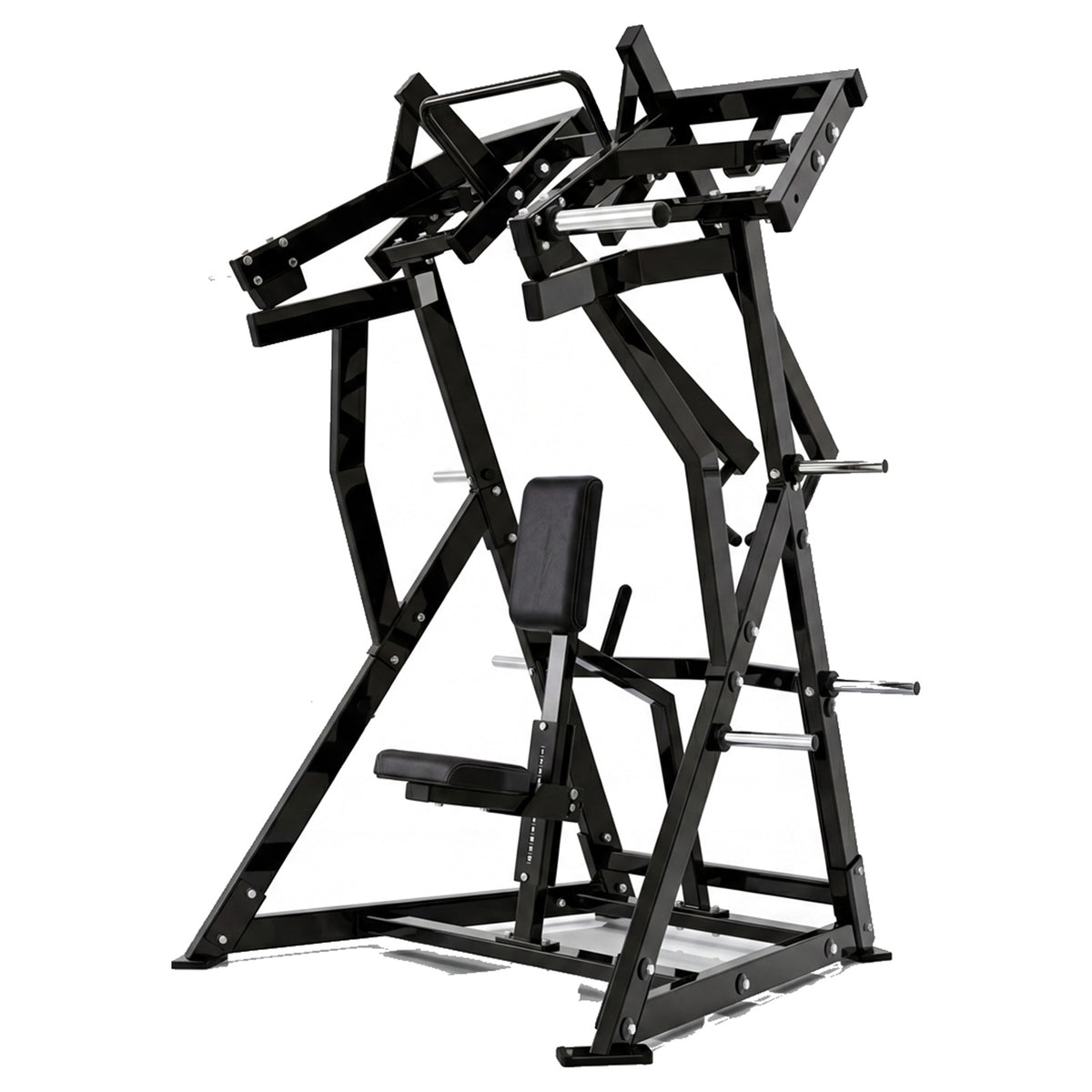 DHZ P-FORCE PM2004 Iso-Lateral D.Y. Row – Plate Loaded Iso-Laterale D.Y. Rudermaschine – schwarze Polster, Hauptansicht