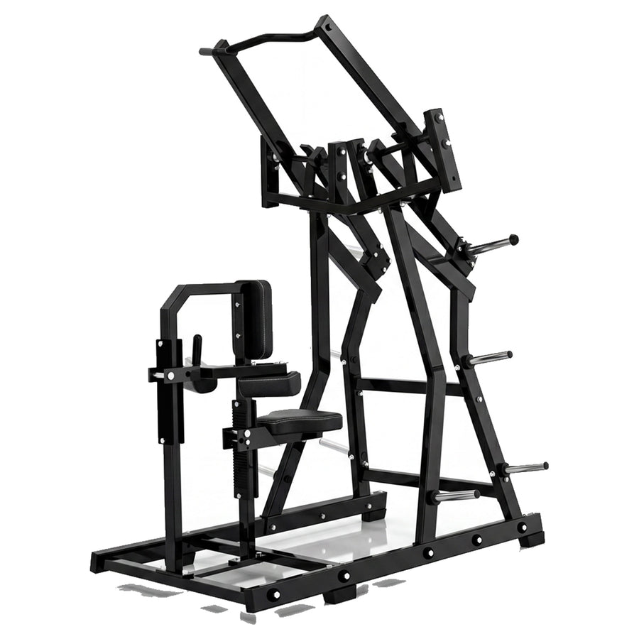 DHZ P-FORCE PM2005 Iso-Lateral Front Lat Pulldown – Plate Loaded Iso-Laterale Front-Latzugmaschine – schwarze Polster, Hauptansicht