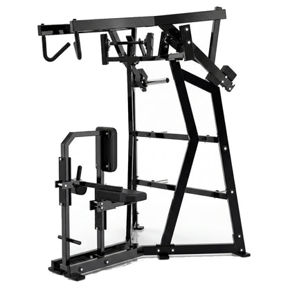 DHZ P-FORCE PM2006 Iso-Lateral High Row – Plate Loaded Iso-Laterale High-Row-Maschine – schwarze Polster, Hauptansicht