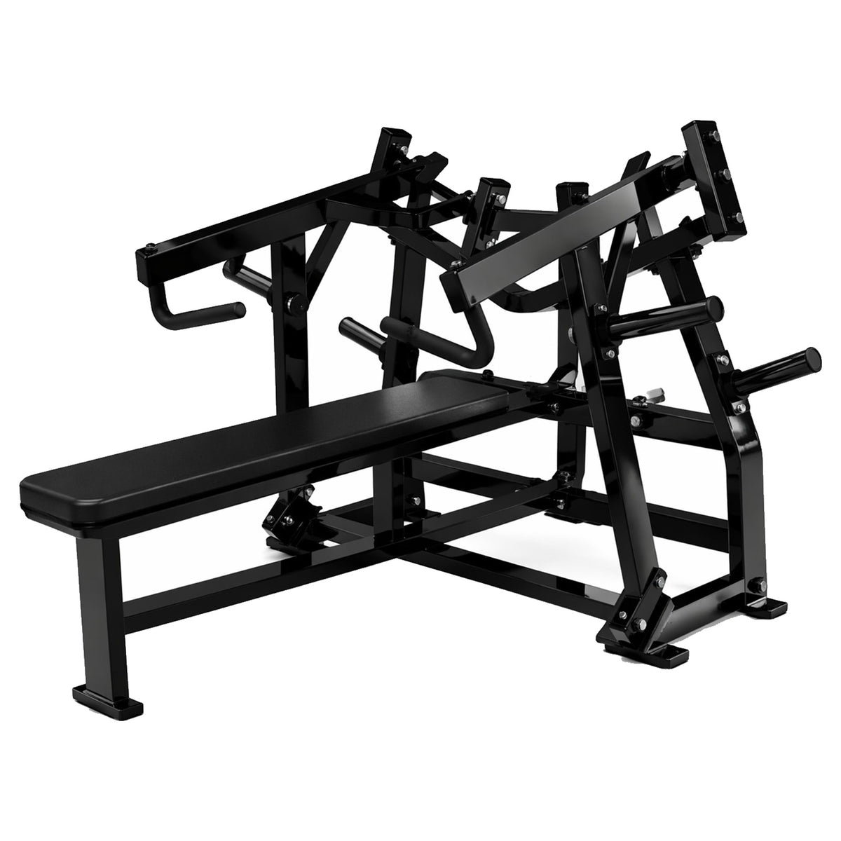 DHZ P-FORCE PM2007 Iso-Lateral Horizontal Bench Press – Plate Loaded Iso-Laterale horizontale Brustpresse – schwarze Polster, Hauptansicht