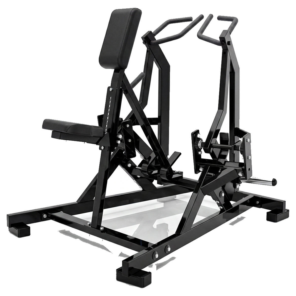 DHZ P-FORCE PM2011 Iso-Lateral Row – Plate Loaded Iso-Laterale Rudermaschine – schwarze Polster, Hauptansicht