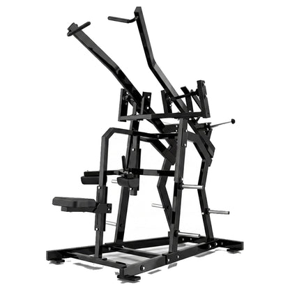 DHZ P-FORCE PM2015 Iso-Lateral Wide Pulldown – Plate Loaded Iso-Laterale Wide-Pulldown-Maschine – schwarze Polster, Hauptansicht