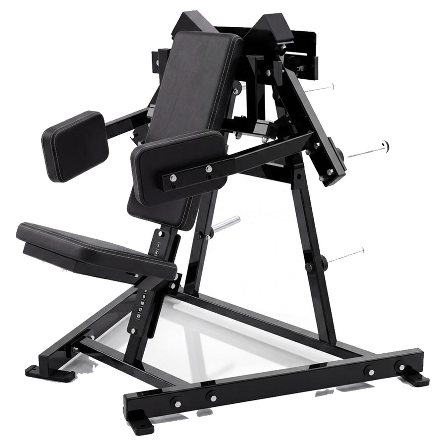 DHZ P-FORCE PM2016 Iso-Lateral Lateral Raise – Plate Loaded Iso-Laterale Seitheben-Maschine – schwarze Polster, Hauptansicht