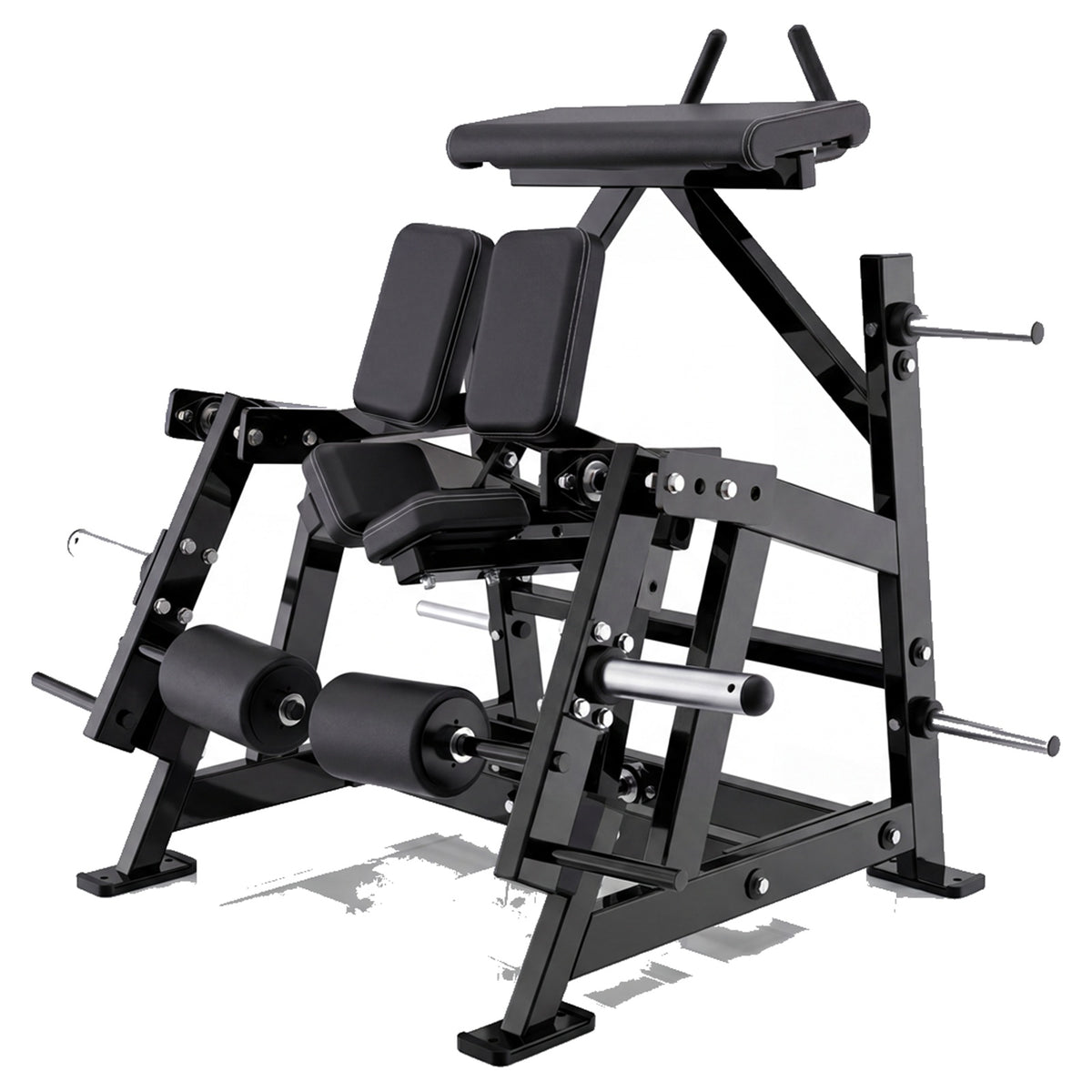 DHZ P-FORCE PM2031 Iso-Lateral Kneeling Leg Curl – Plate Loaded Iso-Lateraler kniender Beinbeuger – schwarze Polster, Hauptansicht