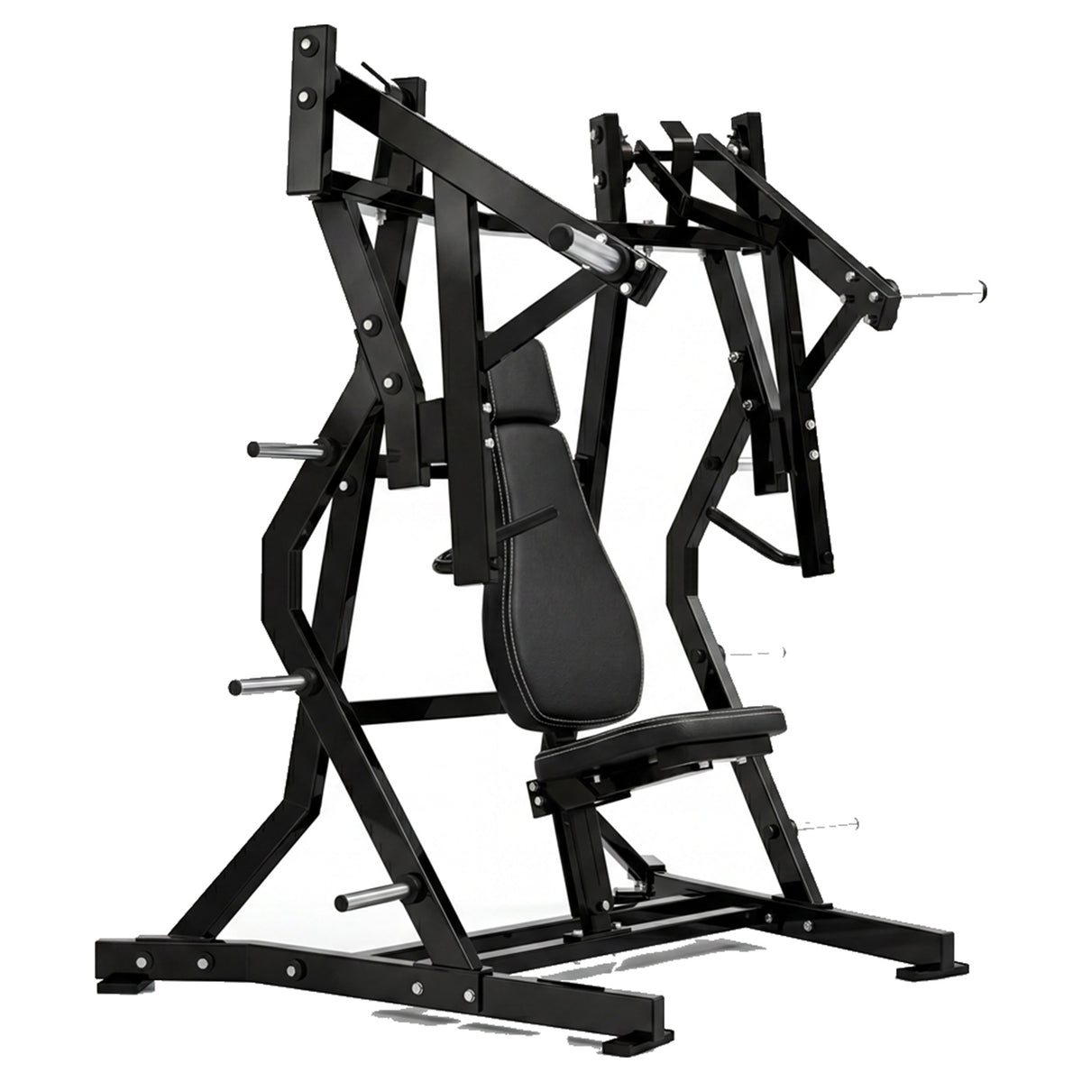 DHZ P-FORCE PM2032 Iso-Lateral Bench Press – Plate Loaded Iso-Laterale Brustpresse – schwarze Polster, Hauptansicht