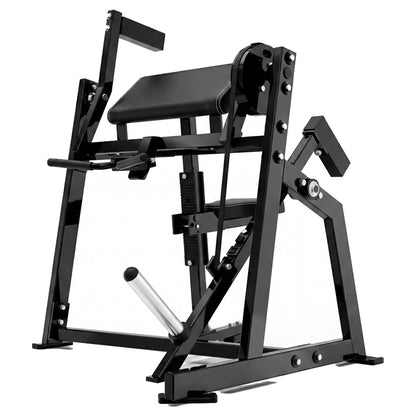 DHZ P-FORCE PM2033 Seated Biceps Curl – Plate Loaded Sitzende Bizepsmaschine – schwarze Polster, Hauptansicht