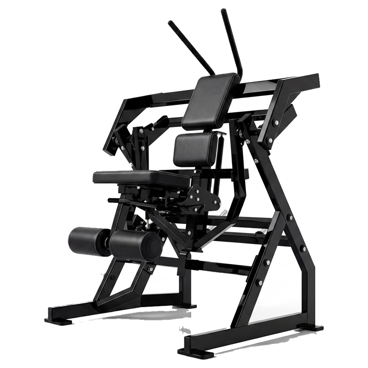 DHZ P-FORCE PM2035 Abdominal Oblique Crunch – Plate Loaded Bauch- und Rotationsmaschine – schwarze Polster, Hauptansicht