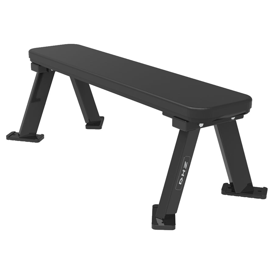 DHZ S-FORCE PM3001 Flat Bench – Freihantel Flachbank – schwarze Polster, Hauptansicht