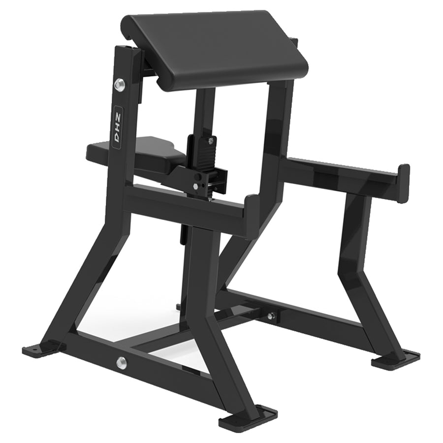 DHZ S-FORCE PM3018 Preacher Curl Bench – Freihantel Scottbank – schwarze Polster, Hauptansicht