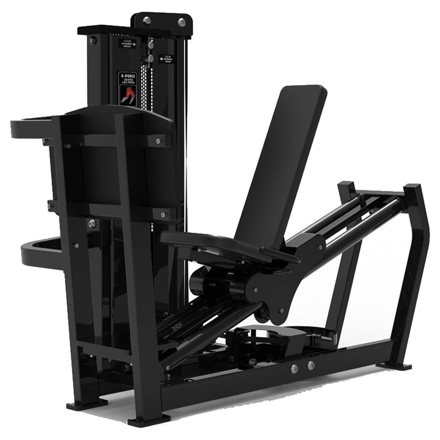 DHZ S-FORCE SM5003 Dual Leg Press & Calf – Gewichtsblock Dual Beinpresse und Wadenmaschine – schwarze Polster, Hauptansicht