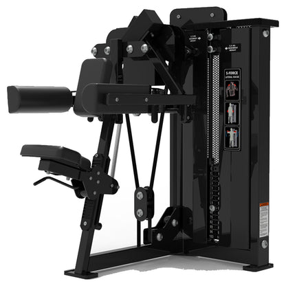 DHZ S-FORCE SM5005 Lateral Raise – Gewichtsblock Seitheben-Maschine – schwarze Polster, Hauptansicht