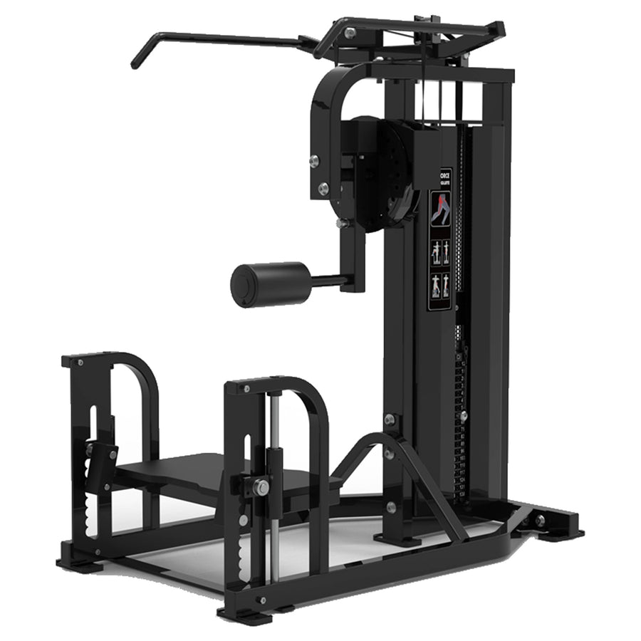 DHZ S-FORCE SM5011 Multi-Hip – Gewichtsblock Multi-Hip-Maschine – schwarze Polster, Hauptansicht