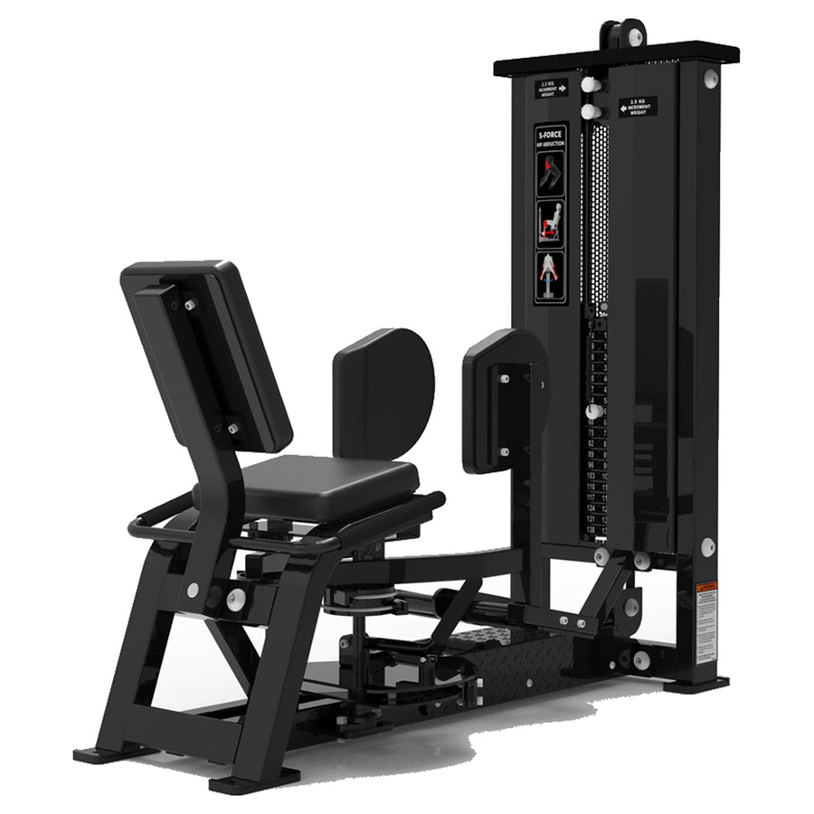 DHZ S-FORCE SM5021 Adductor – Gewichtsblock Adduktorenmaschine – schwarze Polster, Hauptansicht