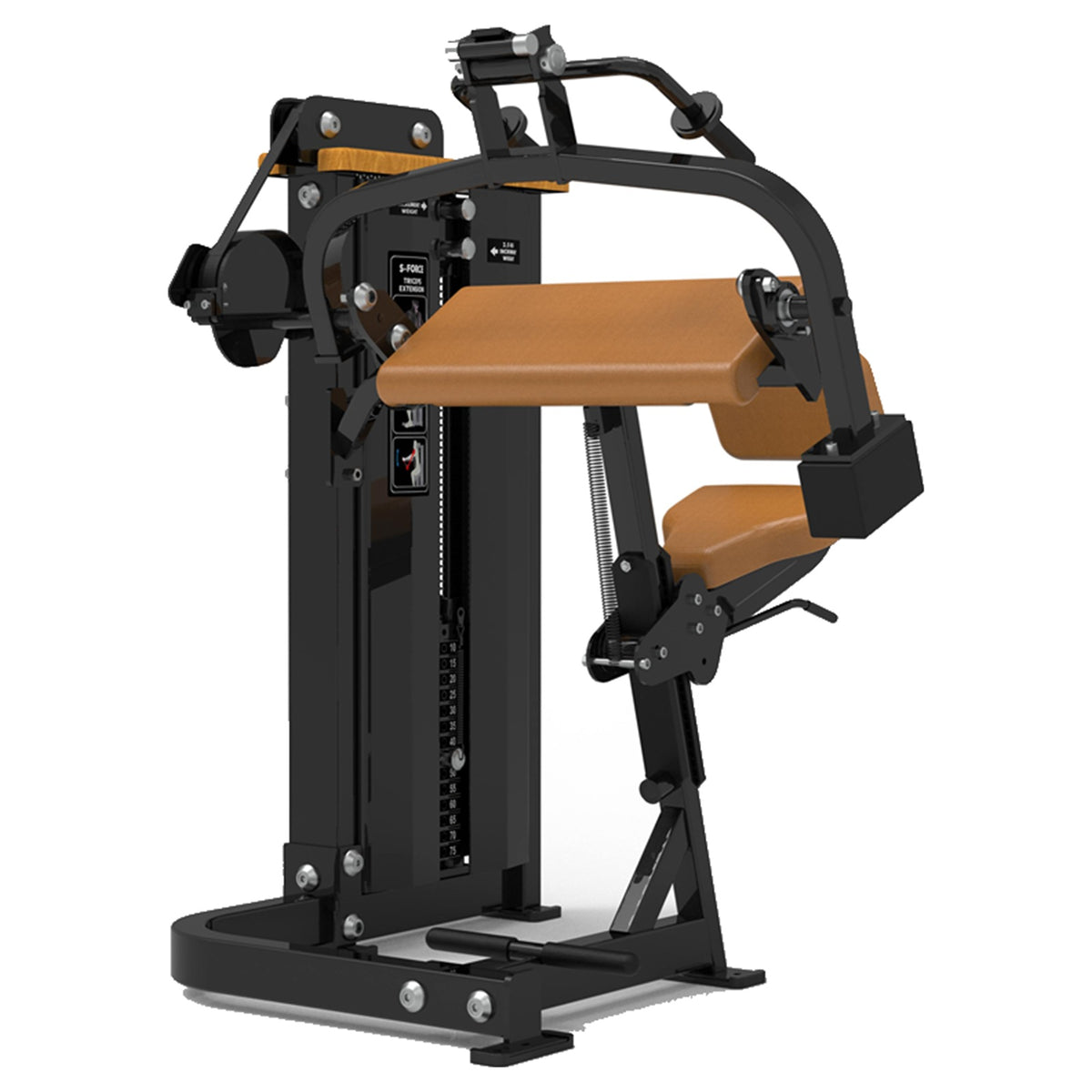 DHZ S-FORCE SM5028 Seated Dip – Gewichtsblock Sitzende Dip-Maschine – braune Polster, Hauptansicht