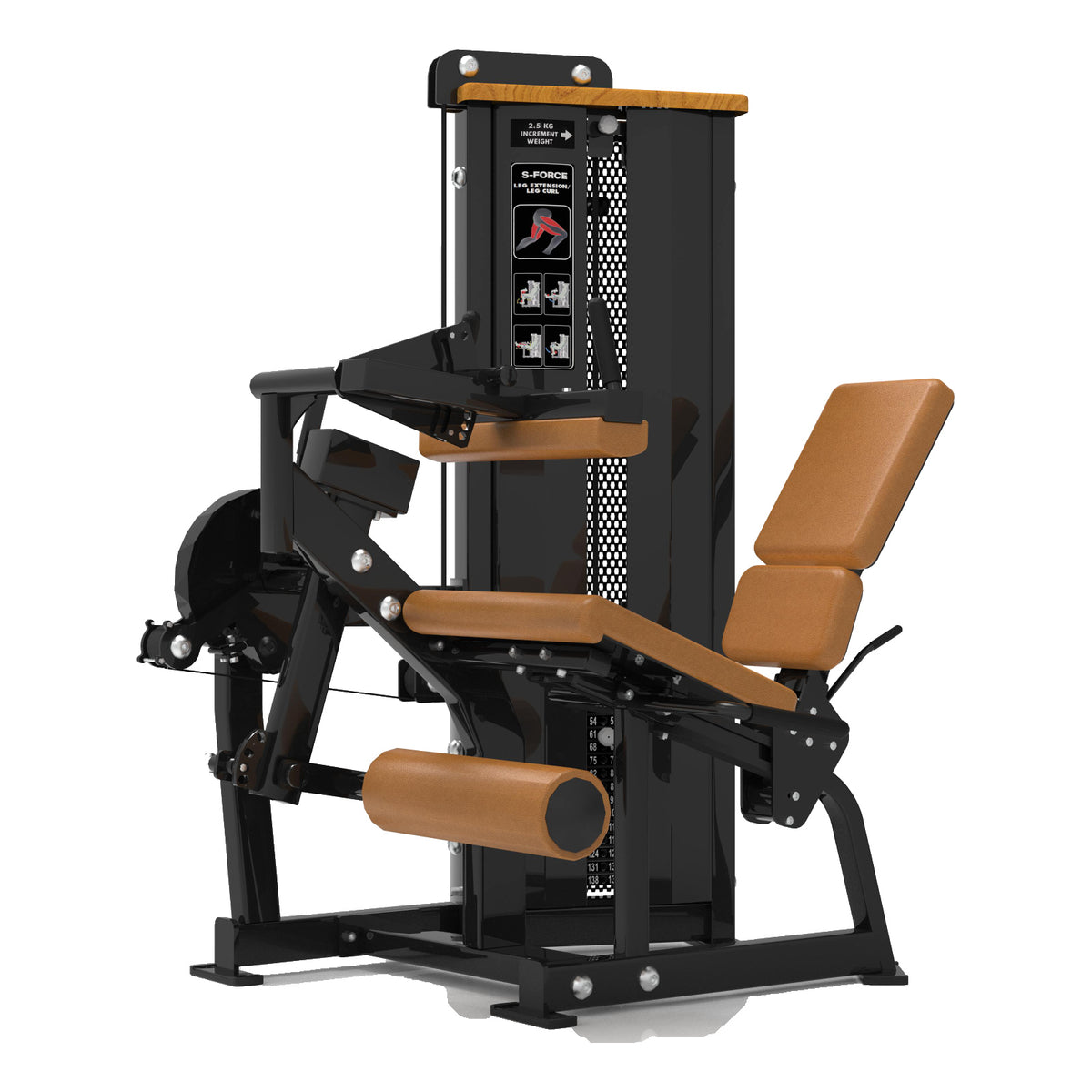 DHZ S-FORCE SM5086 Dual Leg Extension & Prone Leg Curl – předkopávání a zakopávání vleže pro fitness centra
