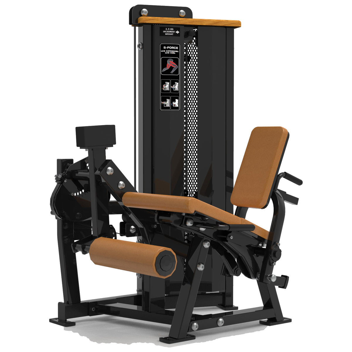 DHZ S-FORCE SM5090 Dual Leg Extension & Seated Leg Curl – Selectorized 2-in-1 Leg Machine for Commercial Gyms