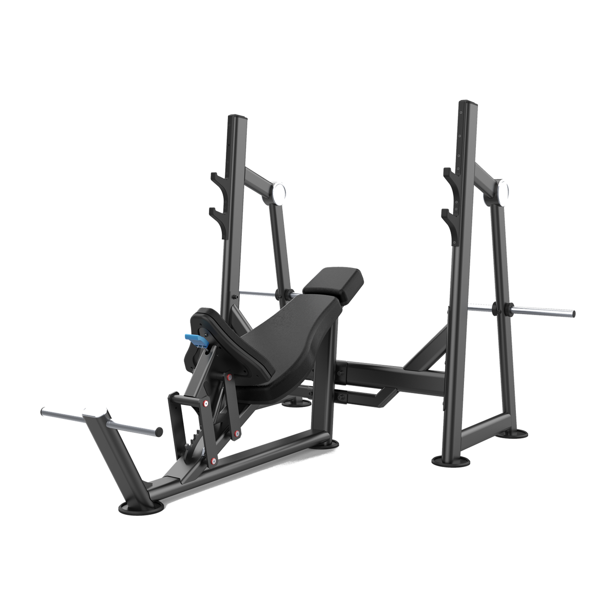 DHZ U2042 Olympic Incline Bench Hauptansicht in Black Pearl mit schwarzer Polsterung