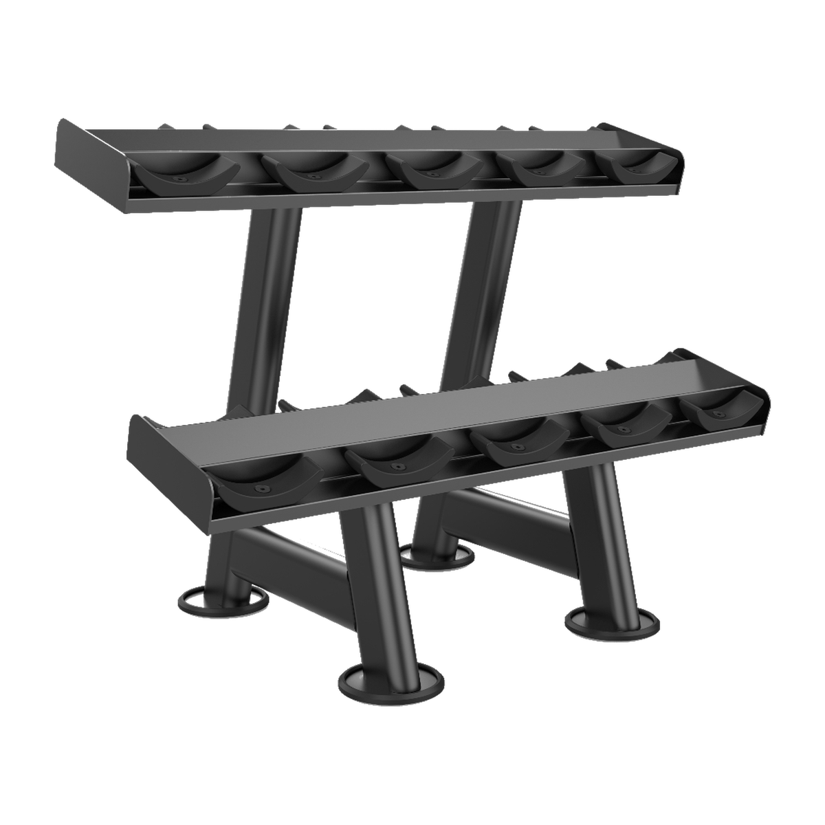 DHZ U2077S 5 Pair Dumbbell Rack Hauptansicht in Black Pearl