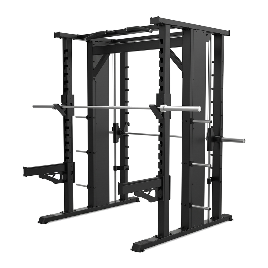 DHZ JN2063 Power Rack Smith Machine Combo – Hauptansicht auf weißem Hintergrund