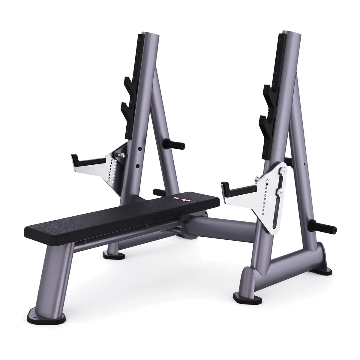DHZ TITAN Extreme T933 Olympic Flat Bench – Professionelle olympische Flachbank mit Hantelablagen – olympic flat bench langhantelbank hauptansicht