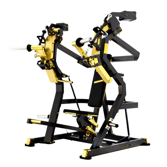 DHZ TITAN Mechanix Y905ZAG Chest Press - Plate Loaded Brustpresse – chest press schwarz gold hauptansicht