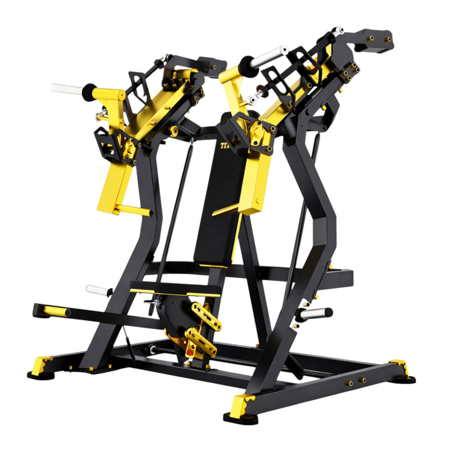 DHZ TITAN Mechanix Y915ZA Incline Chest Press - Plate Loaded Brustpresse für obere Brust – incline chest press schwarz gold hauptansicht