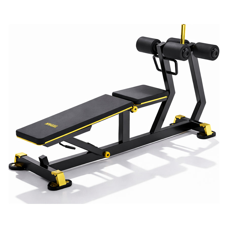 DHZ TITAN Mechanix Y977ZA Adjustable Decline Bench – Verstellbare Negativbank – adjustable decline bench schwarz gold hauptansicht