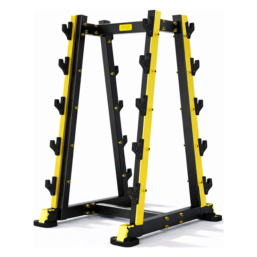 DHZ TITAN Mechanix Y981ZA Barbell Rack - Hantelablage für Langhanteln und Curlstangen – barbell rack schwarz gold hauptansicht
