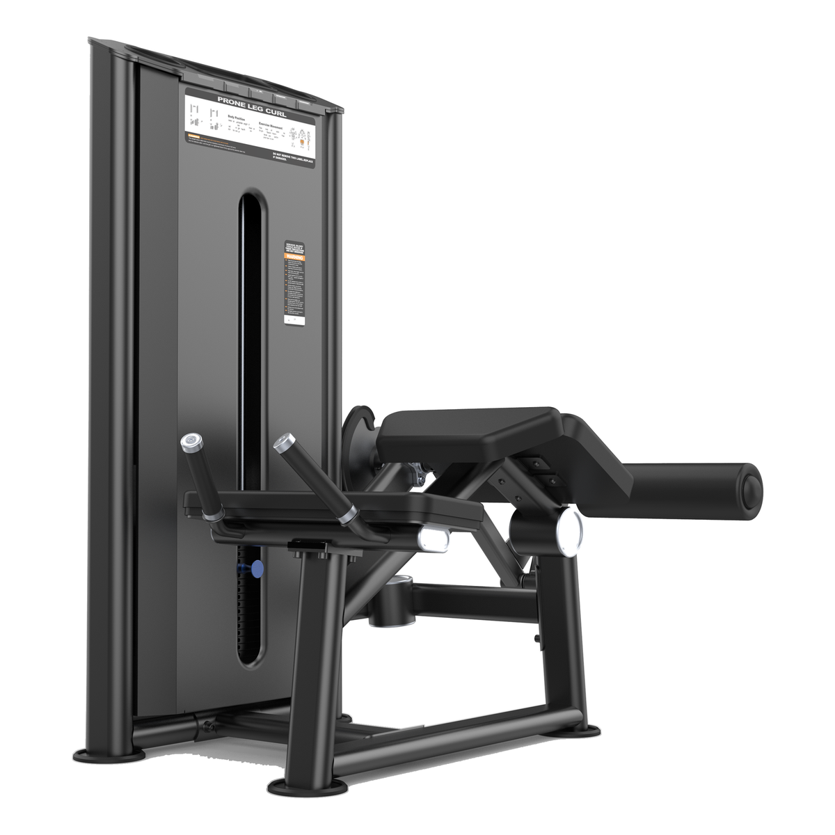 DHZ U2001 Prone Leg Curl Hauptansicht in Black Pearl und Schwarz