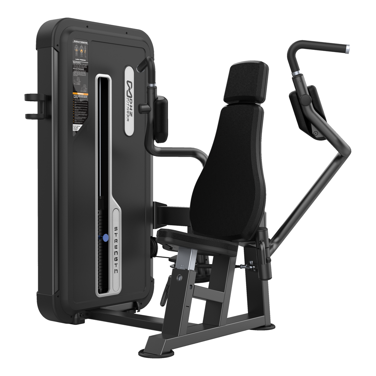DHZ U3004A Pectoral Machine in Black Pearl und Black – Hauptansicht auf weißem Hintergrund
