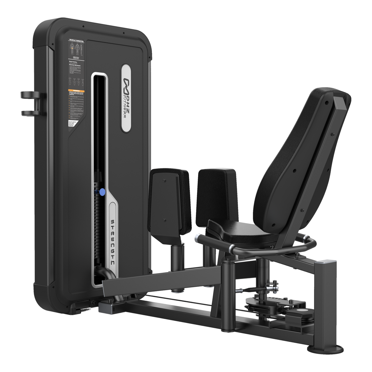 DHZ U3021A Abductor & Adductor in Black Pearl und Black – Hauptansicht auf weißem Hintergrund