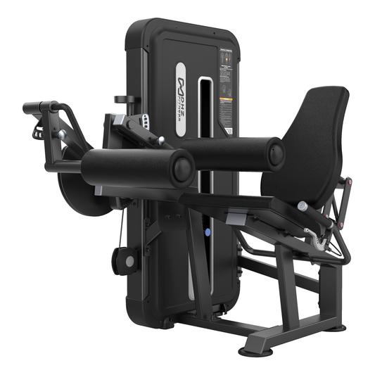 DHZ U3023A Seated Leg Curl in Black Pearl und Black – Hauptansicht auf weißem Hintergrund