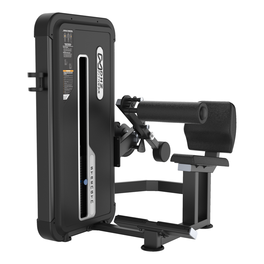 DHZ U3073A Abdominal Isolator in Black Pearl und Black – Hauptansicht auf weißem Hintergrund