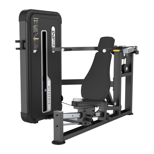 DHZ U3084A Chest & Shoulder Press in Black Pearl und Black – Hauptansicht auf weißem Hintergrund