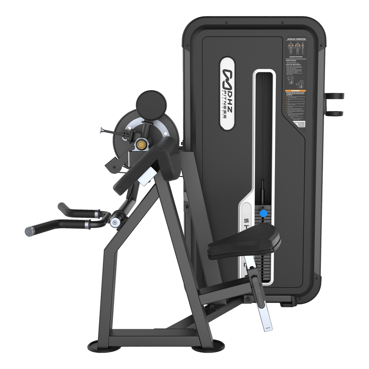 DHZ U3087A Camber Curl & Triceps in Black Pearl und Black – Hauptansicht auf weißem Hintergrund
