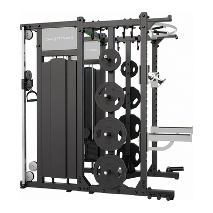 DHZ E6222 Combo Rack mit Kabelzug in Black Pearl und Light Grey – Rückansicht