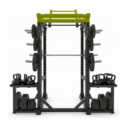 DHZ E6225 Tower Power Rack in Black Pearl und Apple Green – Frontansicht