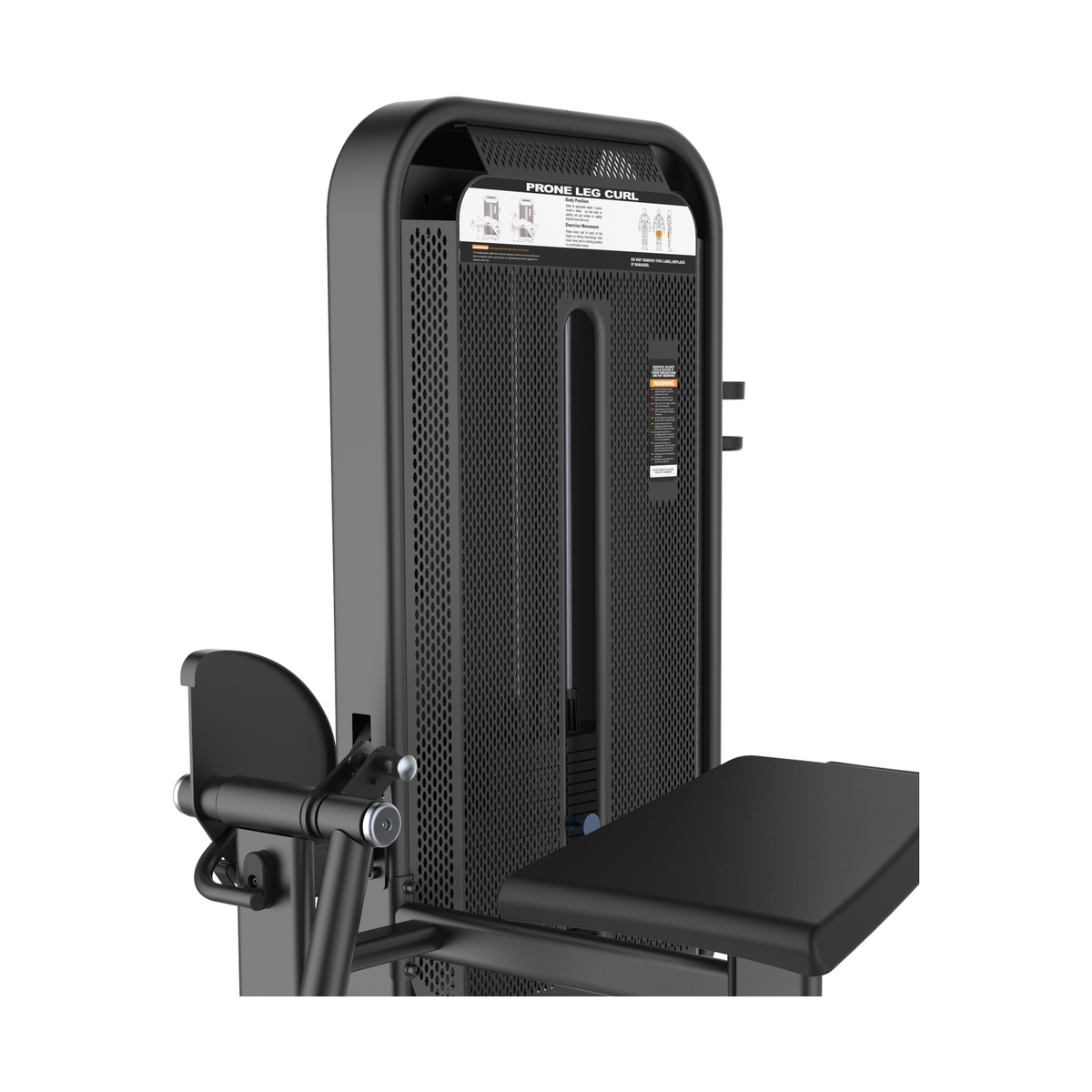 DHZ E7001 Prone Leg Curl Gewichtsturm und Bewegungsmechanik im Detail