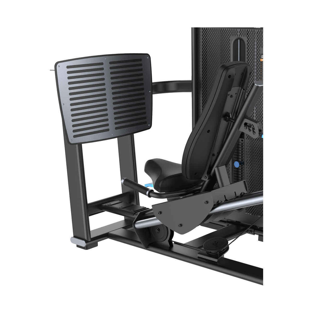 DHZ E7003 Leg Press Fußplatte und Sitz im Detail